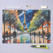 Romantische Parijs Nightscape Decoupage Tissuepapier (Craft)