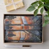 Romantische Parijs Nightscape Decoupage Tissuepapier (Geschenk)