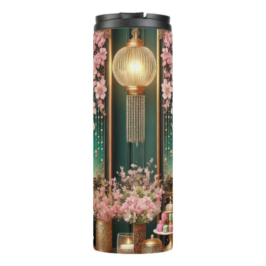 Romantische Parijse avondgloed Thermosbeker (Achterkant)