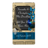  romantische  Parijse bruiloft wijnfles Etiket (Voorkant)