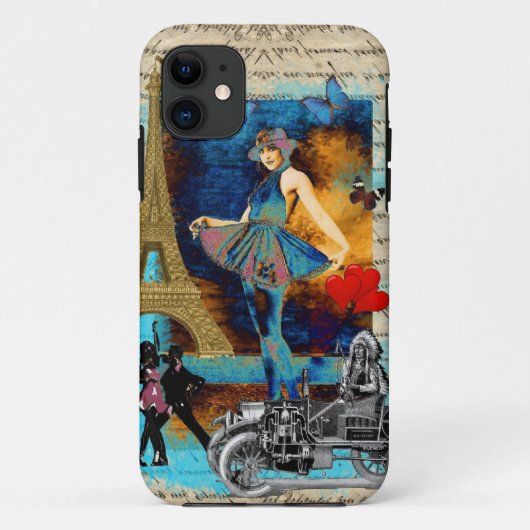 Romantische  Parijse collage Case-Mate iPhone Case (Achterkant)
