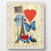Romantische Parijse collage Fotoplaat (Voorkant)