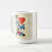 Romantische Parijse collage Koffiemok (Voorkant links)