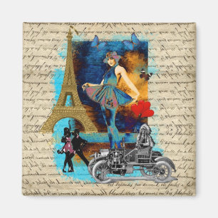 Romantische Parijse collage Magneet