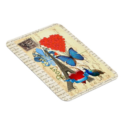 Romantische Parijse collage Magneet (Rechterzijde)