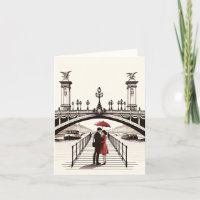 Romantische Parijse Liefdeskaart - Vier Je Liefde 