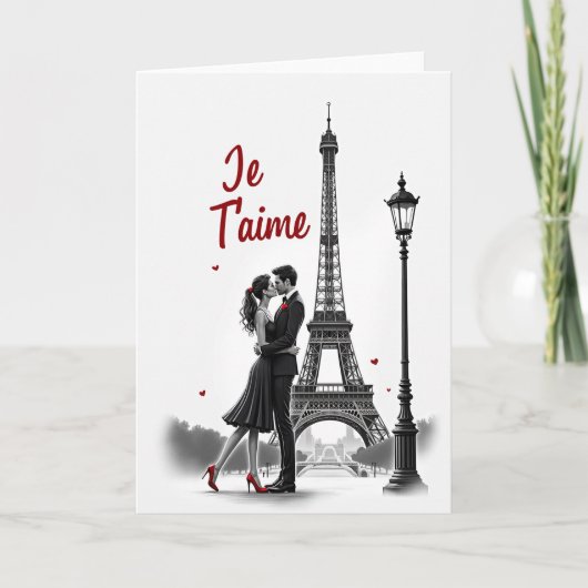 Romantische Paris Kuskaart Kaart (Voorkant)