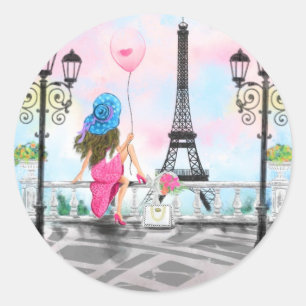 Romantische Paris Stickers