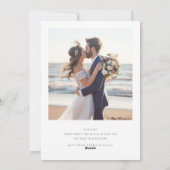 Romantische Pas getrouwd Vrolijk & Getrouwd Kerstf Feestdagenkaart (Achterkant)