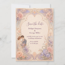 Romantische Pastel Art Nouveau Trouwbloem