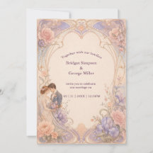 Romantische Pastel Art Nouveau Trouwbloem