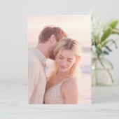 Romantische Pastel Bloem Foto Kaart (Staand voorkant)