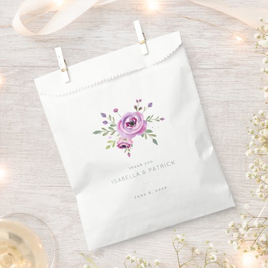 Romantische Pastel Bloemen Bedankzakje (Geknipt)