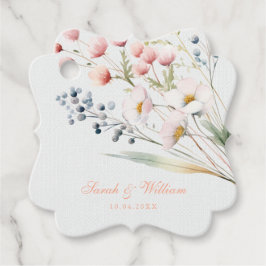 Romantische pastel bloemen bruiloft gunst Labels