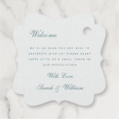 Romantische pastel bloemen bruiloft gunst Labels (Achterkant)