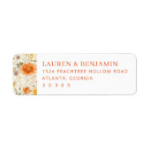 Romantische Pastel Bloemen Etiket (Voorkant)