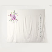 Romantische Pastel Bloemen Wandkleed (Voorkant (horizontaal))