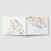 Romantische pastel bloemenbruiloft gastenboek (Volledig)