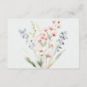 Romantische pastel bloemenbruiloft RSVP Kaart (Achterkant)