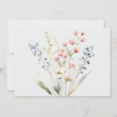 Romantische pastel bloemenbruiloft uitnodiging (Achterkant)