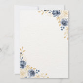 Romantische pastel bloemenbruiloft uitnodiging (Achterkant)