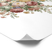 Romantische Pastel Bloemenschildering op Canvas Poster (Hoek)