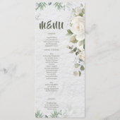 Romantische Pastel Botanische Trouw Menu Kaart (Voorkant)