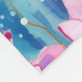 Romantische pastel cactussen bloeien fleece deken (Hoek)