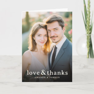 Romantische Pastel Elegante Foto Bedankkaart