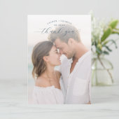 Romantische Pastel Foto Bedankkaart (Staand voorkant)