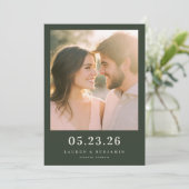 Romantische Pastel Foto Save The Date (Staand voorkant)