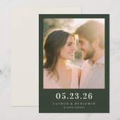 Romantische Pastel Foto Save The Date (Voorkant / Achterkant)
