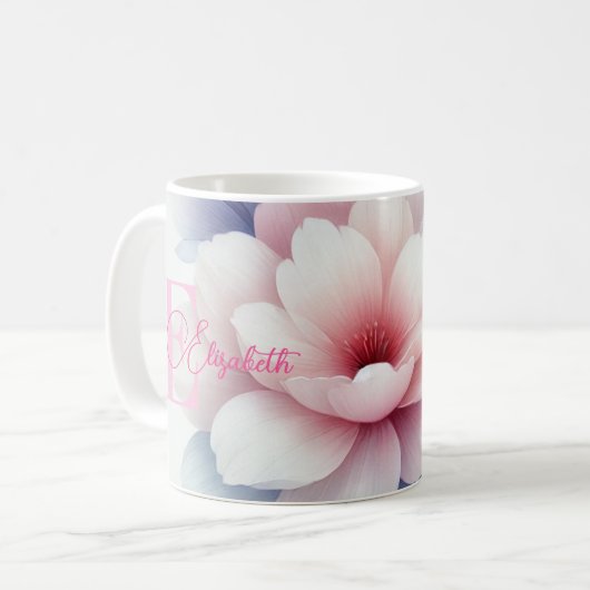 Romantische pastel gepersonaliseerde mok - aangepa (Voorkant links)