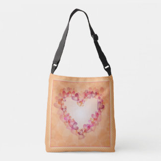Romantische pastel harten en abstracte vormen desi crossbody tas