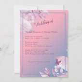 Romantische pastel kersenbloesem sakura bruiloft kaart (Voorkant)