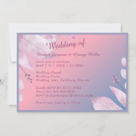 romantische pastel kersenbloesem sakura bruiloft kaart