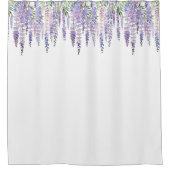 Romantische Pastel Lila Paarse Wisteria tuin Douchegordijn (Voorkant)