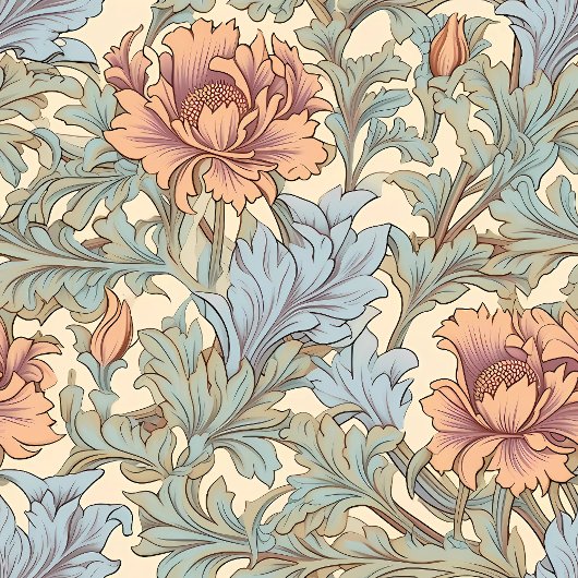 Romantische Pastel Morris Style Badhanddoek Bad Handdoek