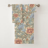 Romantische Pastel Morris Style Badhanddoek Bad Handdoek (Insitu)