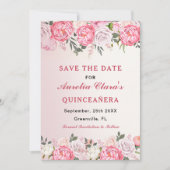Romantische Pastel Rozen Bloemenzoet 16 Save The Date (Voorkant)