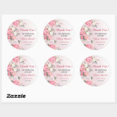 Romantische Pastel Rozen Sweet 16 Verjaardag Ronde Sticker (Vel)