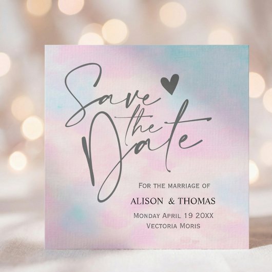 Romantische Pastel Save The Dates – Zachte Roze &