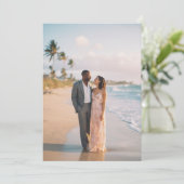 Romantische Pastel Strandfoto Kaart (Staand voorkant)