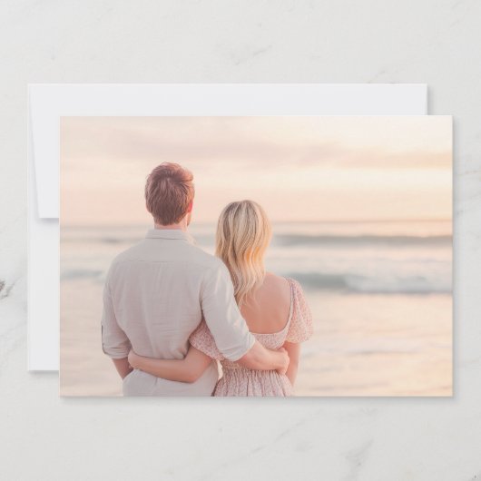 Romantische Pastel Strandfoto Kaart (Voorkant)