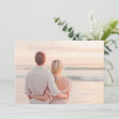 Romantische Pastel Strandfoto Kaart (Staand voorkant)
