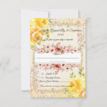 Romantische Pastel Trouw Uitnodigingen