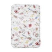 Romantische Pastel Waterverf Wilde Bloemen Badmat (Voorkant Verticaal)