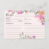Romantische pastel wilde bloemen lente bruids rece informatiekaartje (Voorkant)