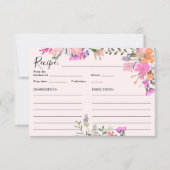 Romantische pastel wilde bloemen lente bruids rece kaart (Voorkant)