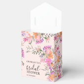 Romantische pastel wilde bloemen lente bruidsdouch bedankdoosjes (Geopend)